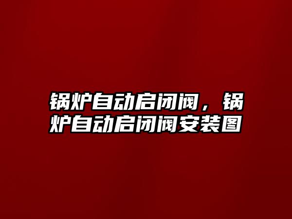 鍋爐自動啟閉閥，鍋爐自動啟閉閥安裝圖