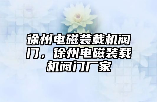 徐州電磁裝載機(jī)閥門，徐州電磁裝載機(jī)閥門廠家