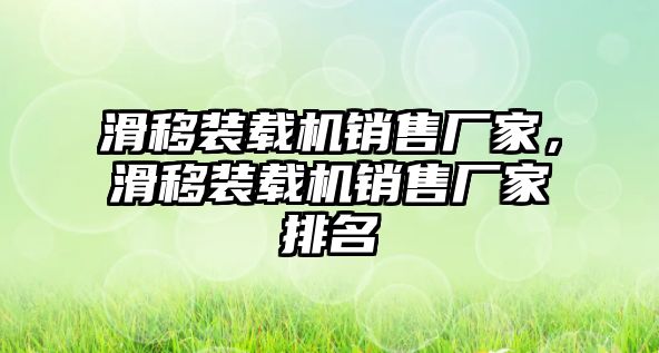 滑移裝載機銷售廠家，滑移裝載機銷售廠家排名