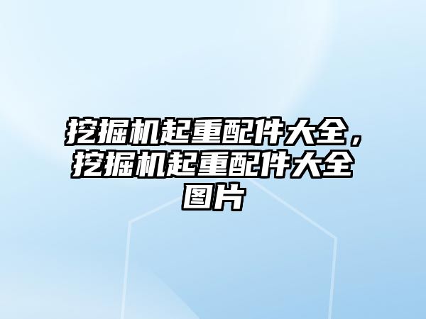 挖掘機起重配件大全，挖掘機起重配件大全圖片