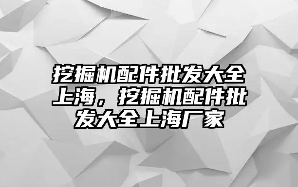 挖掘機(jī)配件批發(fā)大全上海，挖掘機(jī)配件批發(fā)大全上海廠家