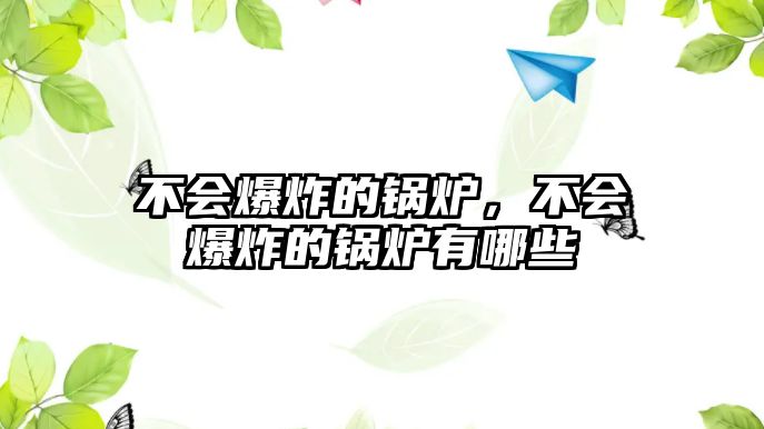 不會(huì)爆炸的鍋爐，不會(huì)爆炸的鍋爐有哪些