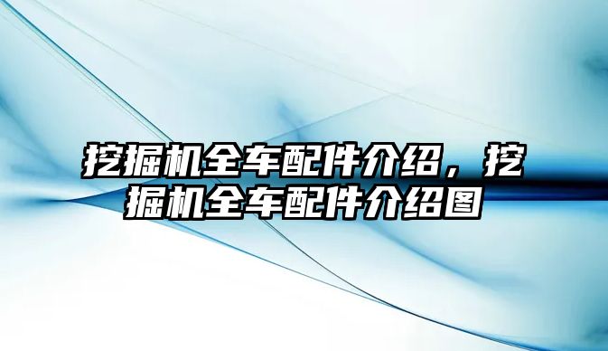 挖掘機全車配件介紹，挖掘機全車配件介紹圖