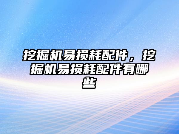 挖掘機(jī)易損耗配件，挖掘機(jī)易損耗配件有哪些