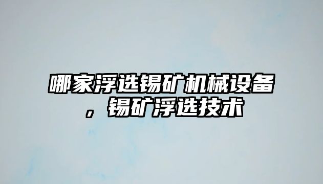 哪家浮選錫礦機(jī)械設(shè)備，錫礦浮選技術(shù)