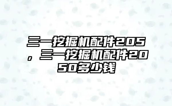 三一挖掘機(jī)配件205，三一挖掘機(jī)配件2050多少錢