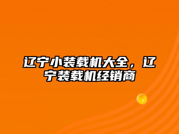 遼寧小裝載機大全，遼寧裝載機經(jīng)銷商