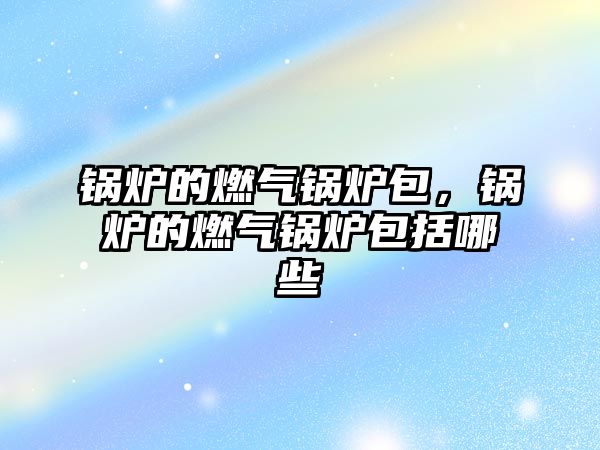 鍋爐的燃?xì)忮仩t包，鍋爐的燃?xì)忮仩t包括哪些