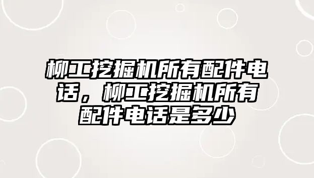 柳工挖掘機(jī)所有配件電話，柳工挖掘機(jī)所有配件電話是多少