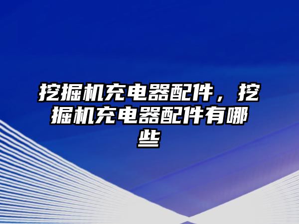 挖掘機(jī)充電器配件，挖掘機(jī)充電器配件有哪些