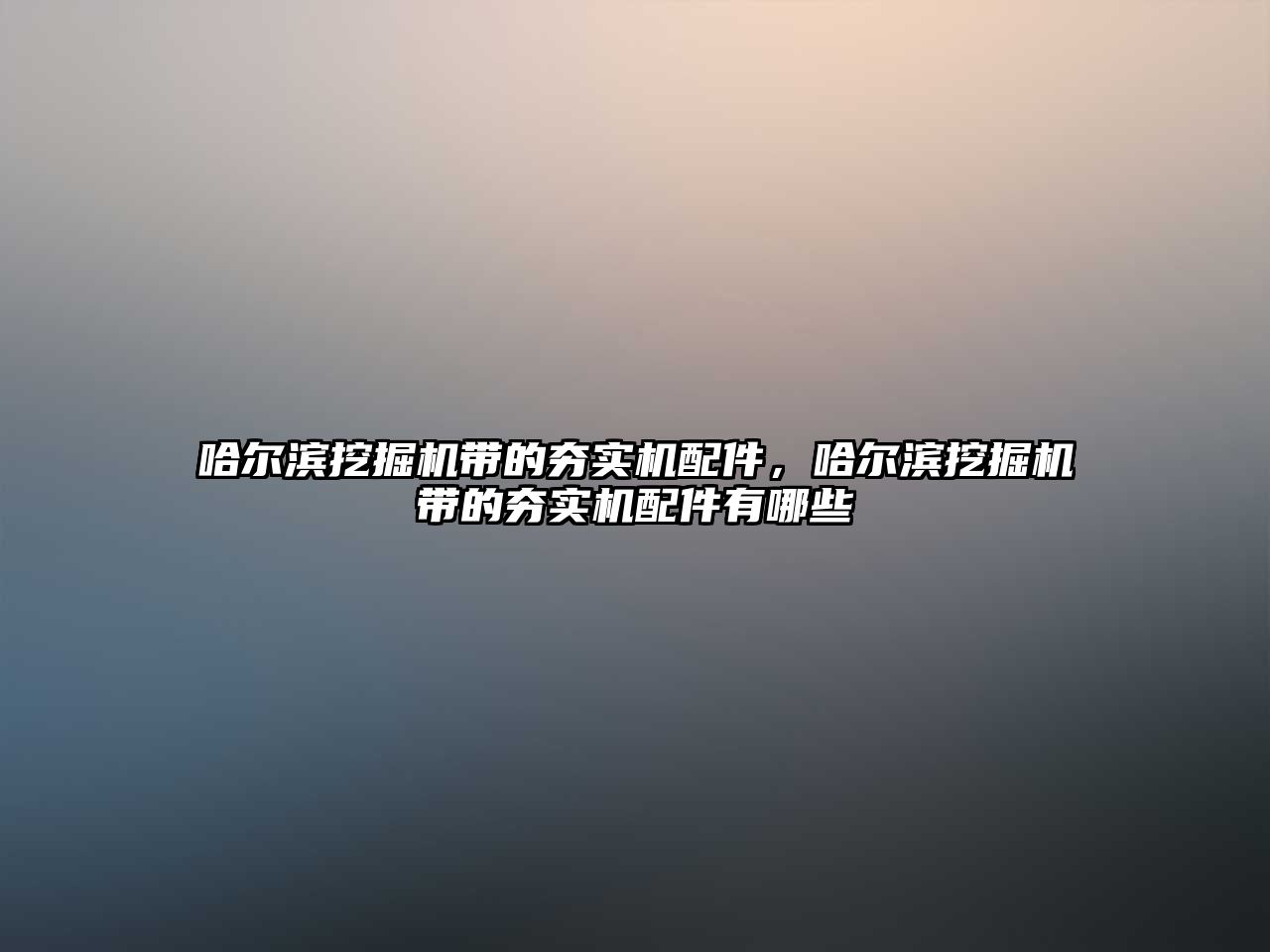 哈爾濱挖掘機帶的夯實機配件，哈爾濱挖掘機帶的夯實機配件有哪些