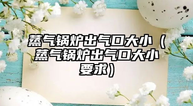 蒸氣鍋爐出氣口大?。ㄕ魵忮仩t出氣口大小要求）