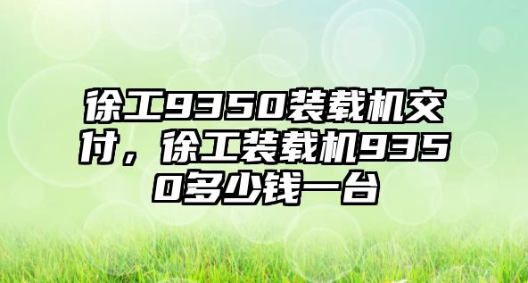 徐工9350裝載機(jī)交付，徐工裝載機(jī)9350多少錢(qián)一臺(tái)