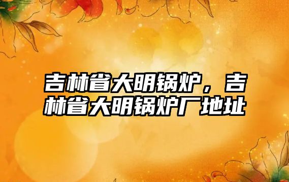 吉林省大明鍋爐，吉林省大明鍋爐廠地址