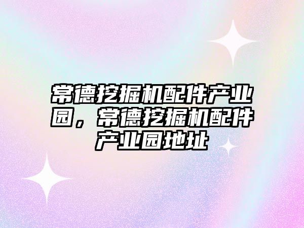 常德挖掘機配件產業(yè)園，常德挖掘機配件產業(yè)園地址