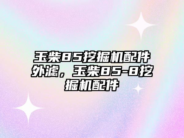 玉柴85挖掘機(jī)配件外濾，玉柴85-8挖掘機(jī)配件