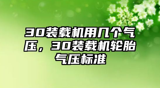 30裝載機(jī)用幾個(gè)氣壓，30裝載機(jī)輪胎氣壓標(biāo)準(zhǔn)