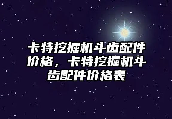 卡特挖掘機斗齒配件價格，卡特挖掘機斗齒配件價格表