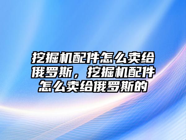 挖掘機配件怎么賣給俄羅斯，挖掘機配件怎么賣給俄羅斯的