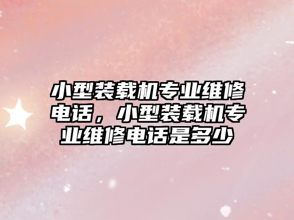 小型裝載機專業(yè)維修電話，小型裝載機專業(yè)維修電話是多少