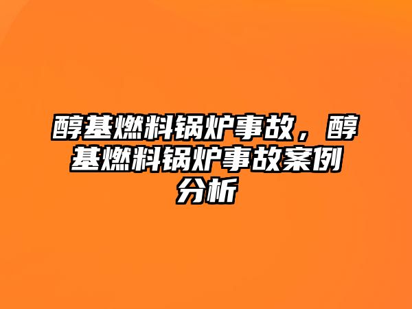 醇基燃料鍋爐事故，醇基燃料鍋爐事故案例分析