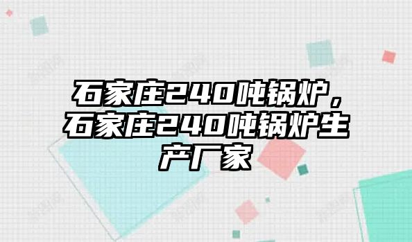 石家莊240噸鍋爐，石家莊240噸鍋爐生產(chǎn)廠家