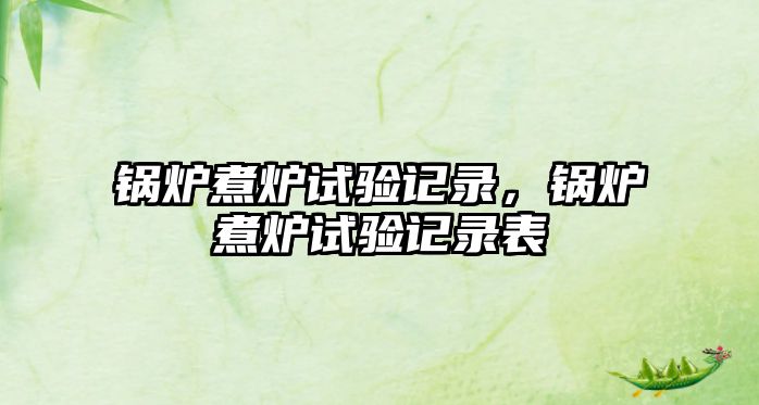 鍋爐煮爐試驗(yàn)記錄，鍋爐煮爐試驗(yàn)記錄表