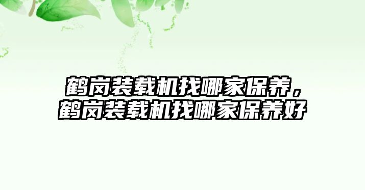 鶴崗裝載機(jī)找哪家保養(yǎng)，鶴崗裝載機(jī)找哪家保養(yǎng)好