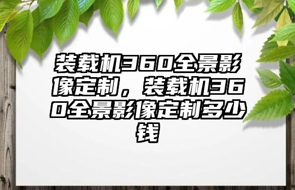 裝載機(jī)360全景影像定制，裝載機(jī)360全景影像定制多少錢