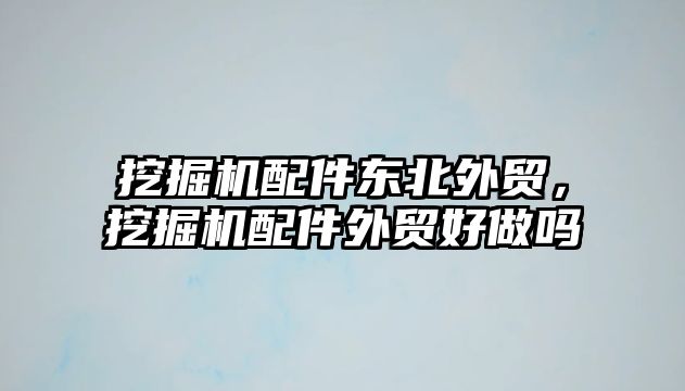 挖掘機(jī)配件東北外貿(mào)，挖掘機(jī)配件外貿(mào)好做嗎