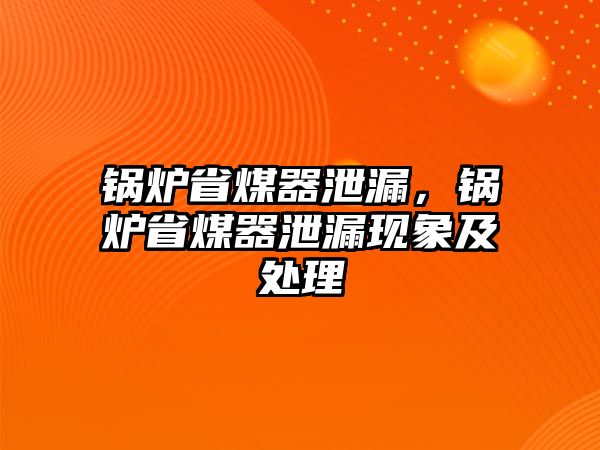 鍋爐省煤器泄漏，鍋爐省煤器泄漏現(xiàn)象及處理