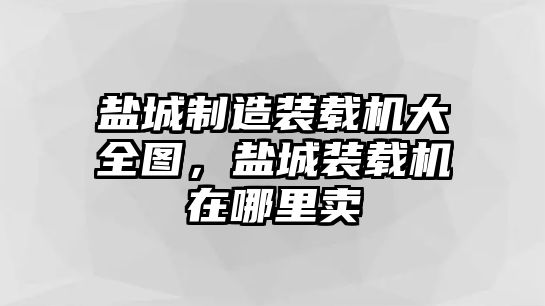 鹽城制造裝載機大全圖，鹽城裝載機在哪里賣