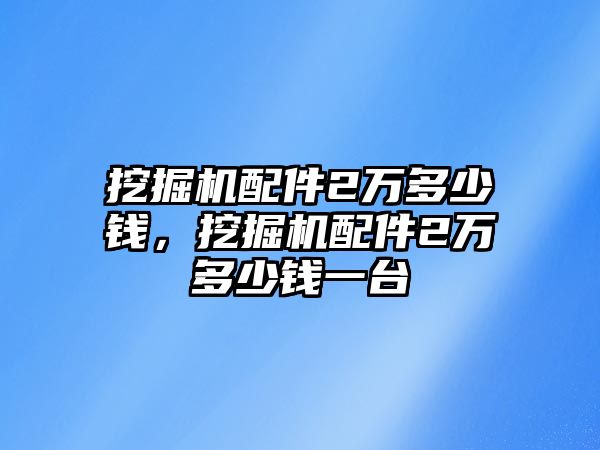 挖掘機配件2萬多少錢，挖掘機配件2萬多少錢一臺