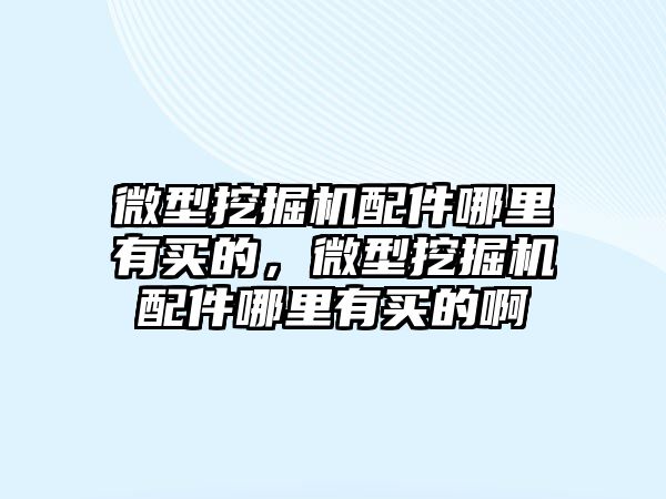 微型挖掘機配件哪里有買的，微型挖掘機配件哪里有買的啊