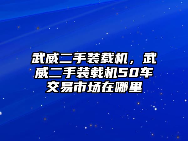 武威二手裝載機，武威二手裝載機50車交易市場在哪里