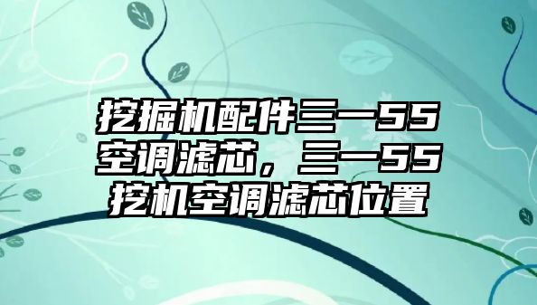 挖掘機配件三一55空調濾芯，三一55挖機空調濾芯位置