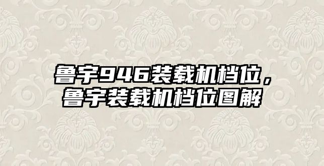 魯宇946裝載機(jī)檔位，魯宇裝載機(jī)檔位圖解