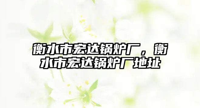 衡水市宏達(dá)鍋爐廠，衡水市宏達(dá)鍋爐廠地址