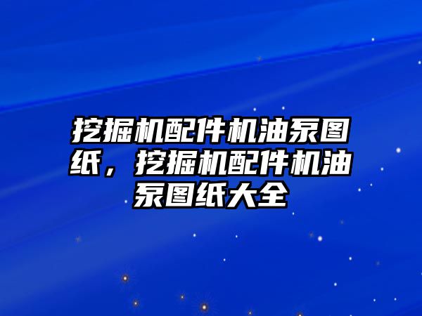 挖掘機(jī)配件機(jī)油泵圖紙，挖掘機(jī)配件機(jī)油泵圖紙大全