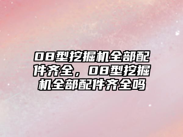 08型挖掘機全部配件齊全，08型挖掘機全部配件齊全嗎