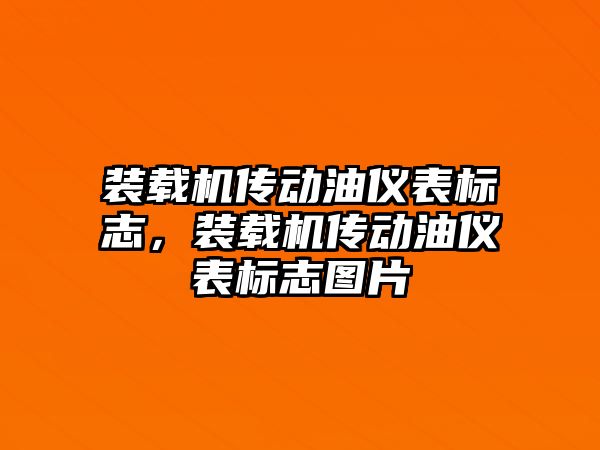 裝載機傳動油儀表標志，裝載機傳動油儀表標志圖片