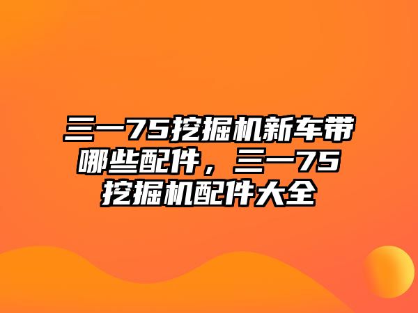 三一75挖掘機(jī)新車帶哪些配件，三一75挖掘機(jī)配件大全