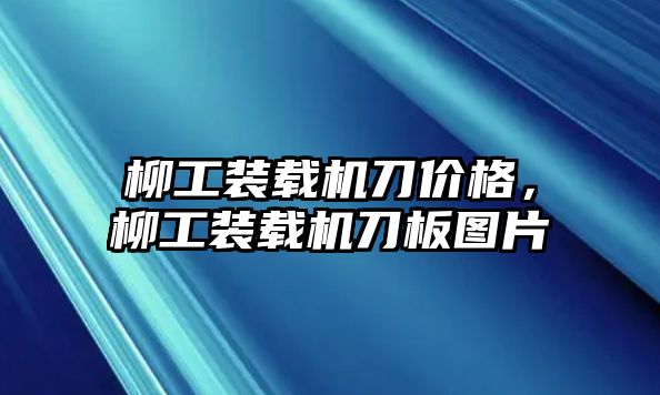 柳工裝載機(jī)刀價(jià)格，柳工裝載機(jī)刀板圖片