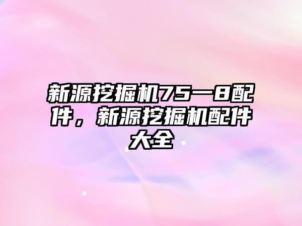 新源挖掘機75一8配件，新源挖掘機配件大全