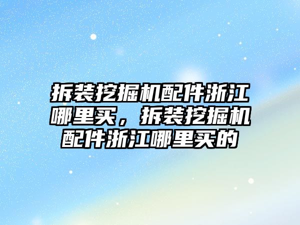 拆裝挖掘機(jī)配件浙江哪里買，拆裝挖掘機(jī)配件浙江哪里買的