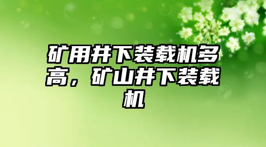 礦用井下裝載機(jī)多高，礦山井下裝載機(jī)