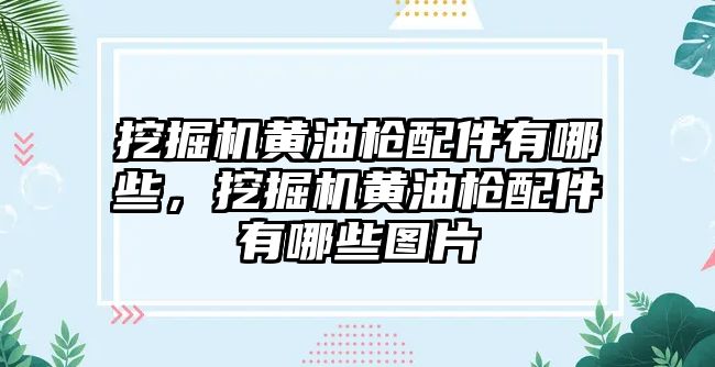 挖掘機(jī)黃油槍配件有哪些，挖掘機(jī)黃油槍配件有哪些圖片