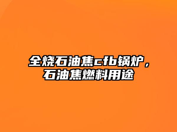 全燒石油焦cfb鍋爐，石油焦燃料用途