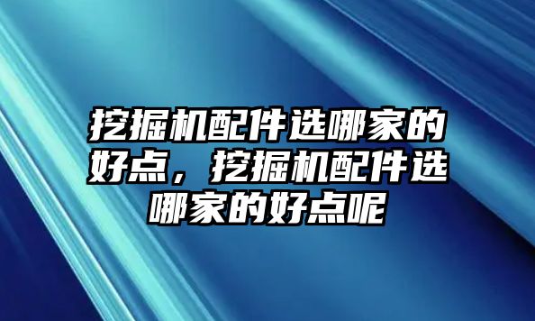 挖掘機(jī)配件選哪家的好點(diǎn)，挖掘機(jī)配件選哪家的好點(diǎn)呢