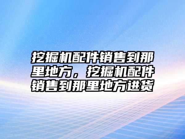 挖掘機配件銷售到那里地方，挖掘機配件銷售到那里地方進貨